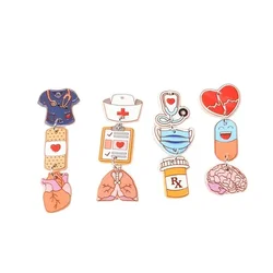 4Pcs Nurse Day Charms Acrylic Nurse Hat Heart Pendant For Necklace DIY Making Accessories