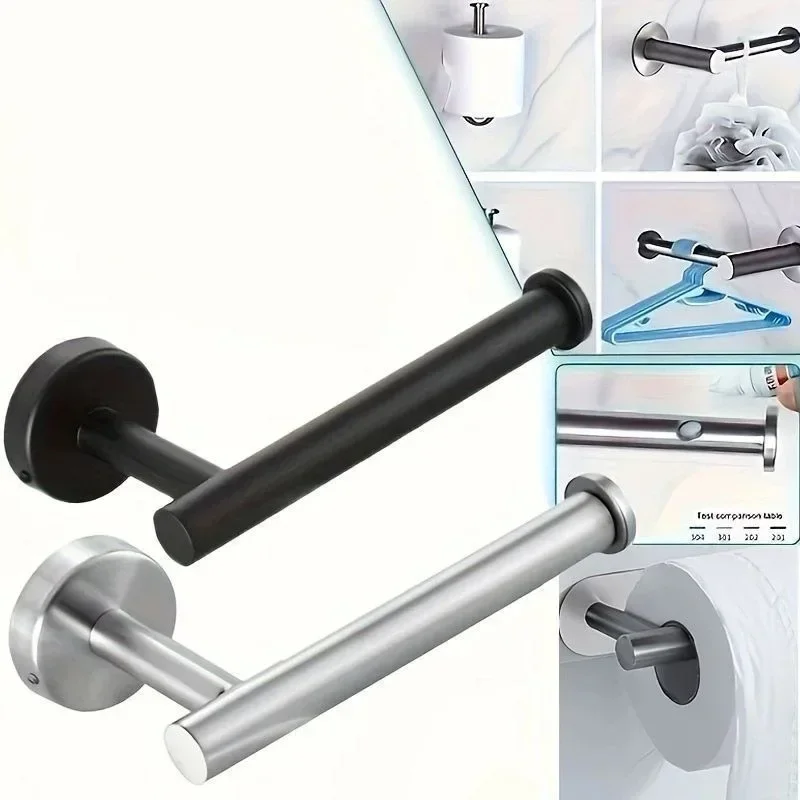 Roll paper holder toilet paper pasting bracket hanging tissue waterproof moisture-proof toilet paper holder bathroom accessories