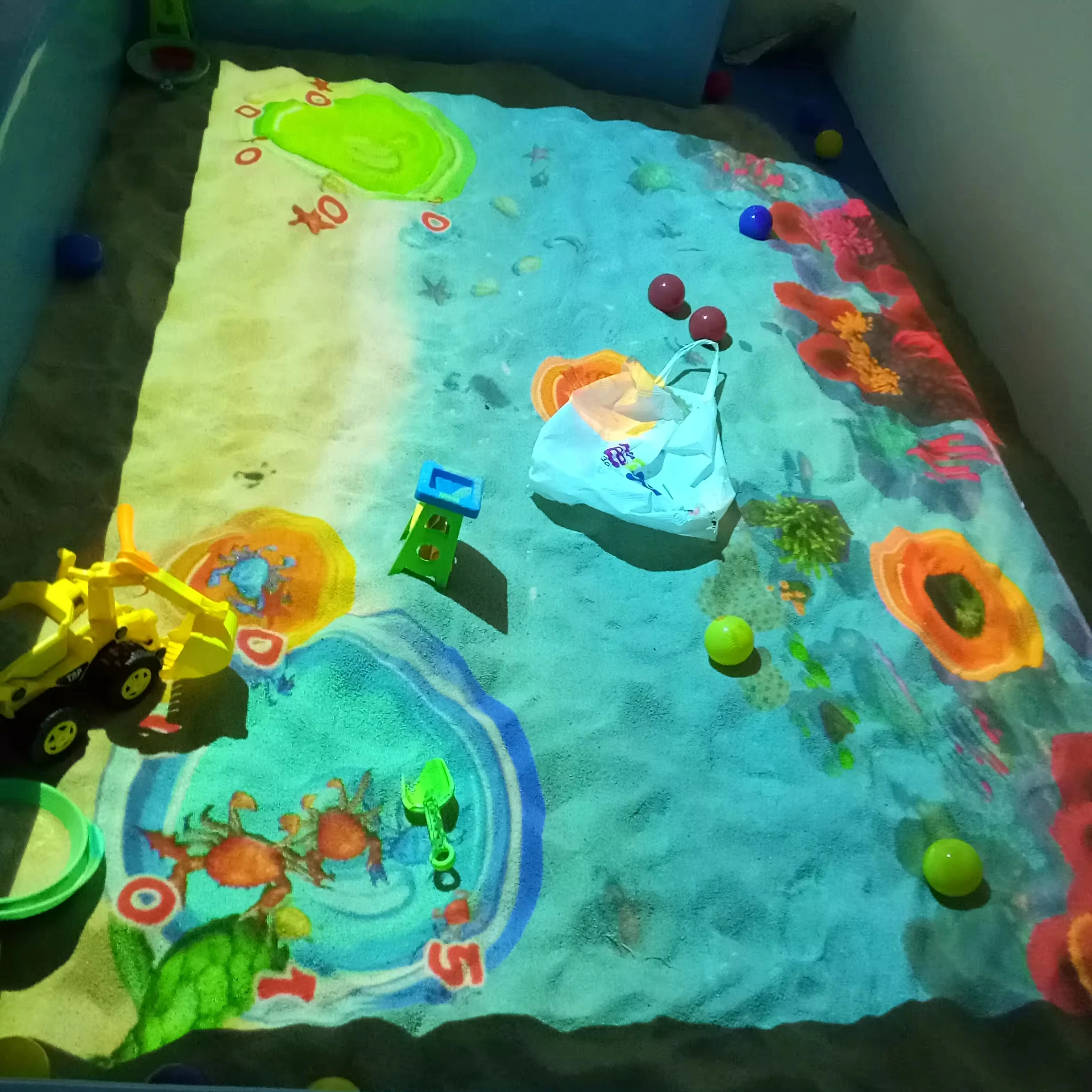 Beach Game Magic Sand Children's Playground Equipment Projector Sand Table Interactive Projection Sandbox Customizable Size