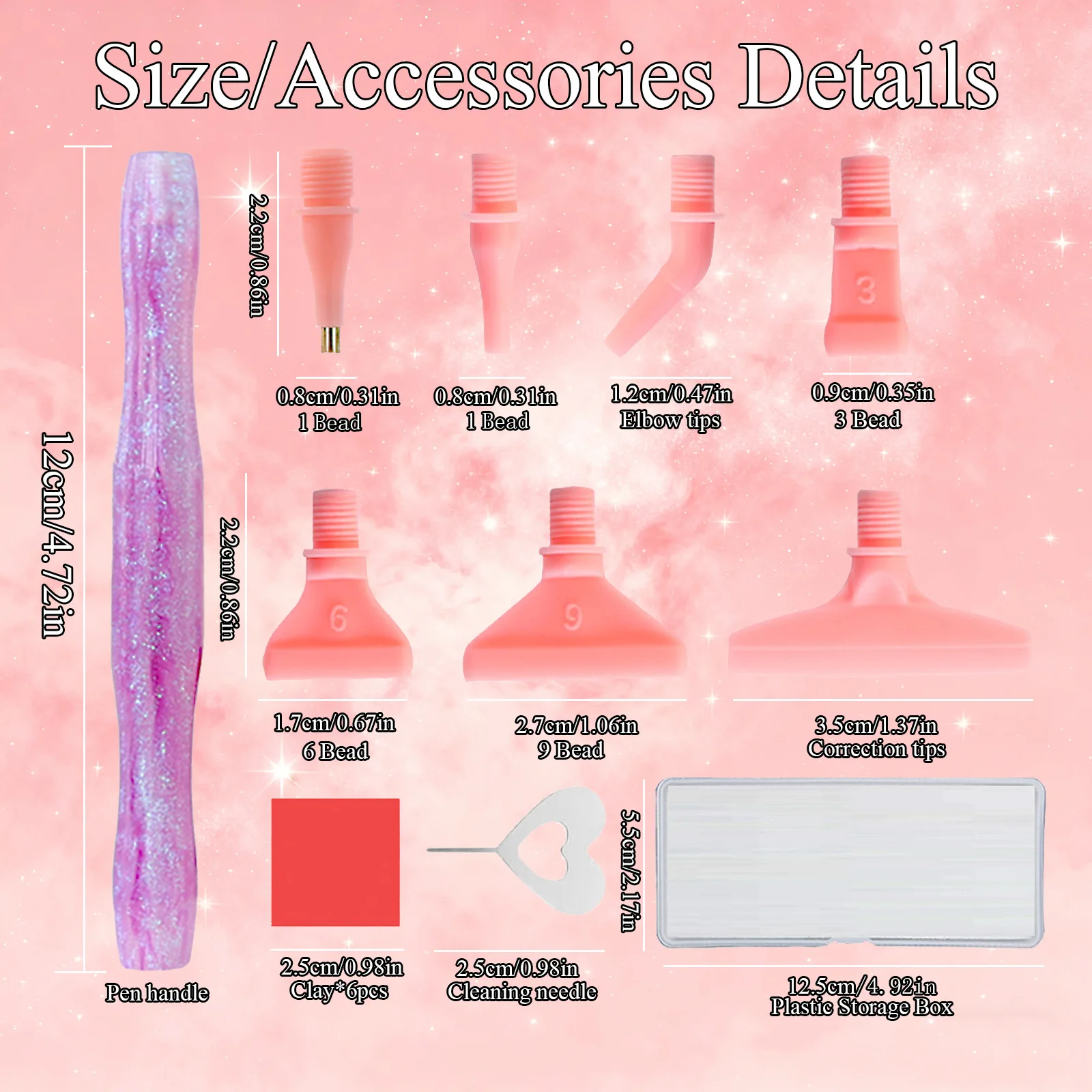 5D الراتنج الماس اللوحة القلم مع 7 قطع البلاستيك استبدال رؤساء القلم نقطة الحفر أقلام DIY بها بنفسك الحرف الفنية الماس اللوحة #2