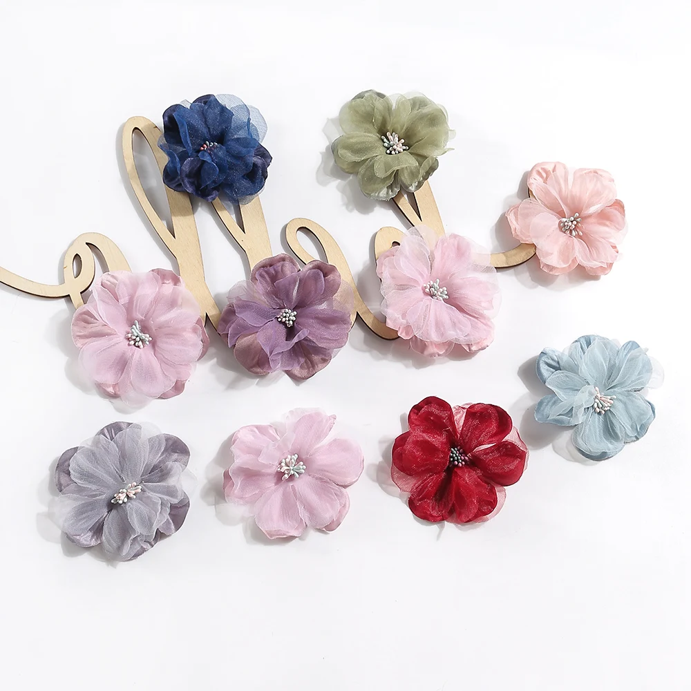 5/10Pcs Artificial Flowers 8cm Fake Flower Heads for Home Room Dceor Wedding Marriage Decoration DIY Gifts Clothing Accessories