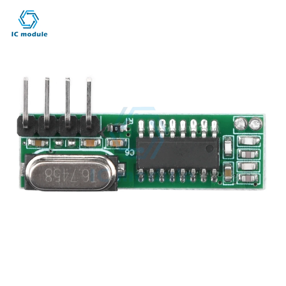 Módulo receptor y transmisor de RF superheterodino, 433 Mhz, 433 Mhz, controles remotos para Arduino, módulo inalámbrico, Kits de bricolaje