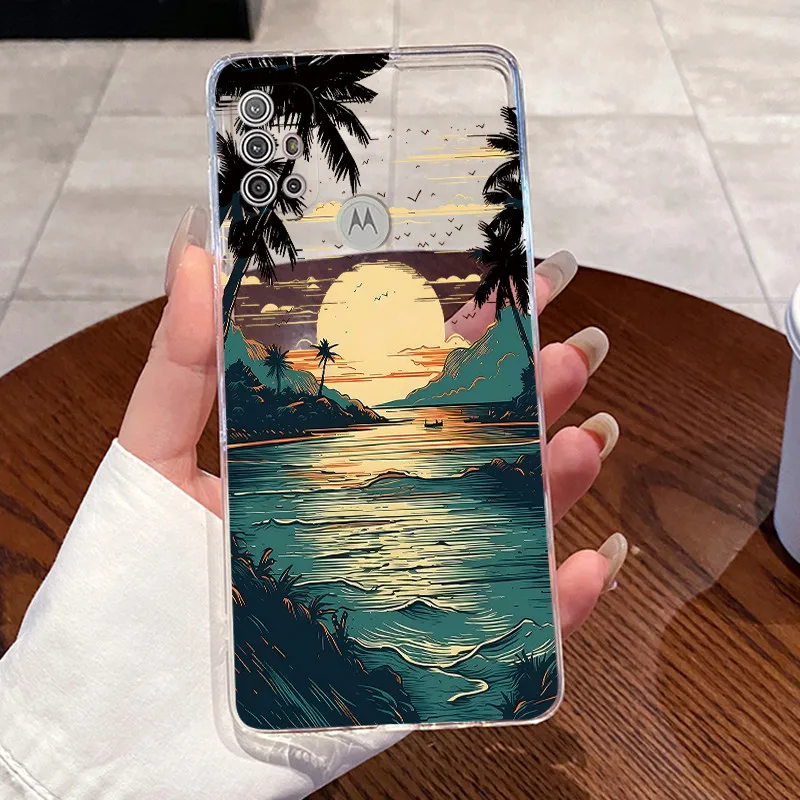 For Motorola Moto G10 G20 G30 Phone Case Cute Cartoon Rabbit Hearts Painted Clear Soft Silicone Cover for Moto G 10 20 30 Funda view 2