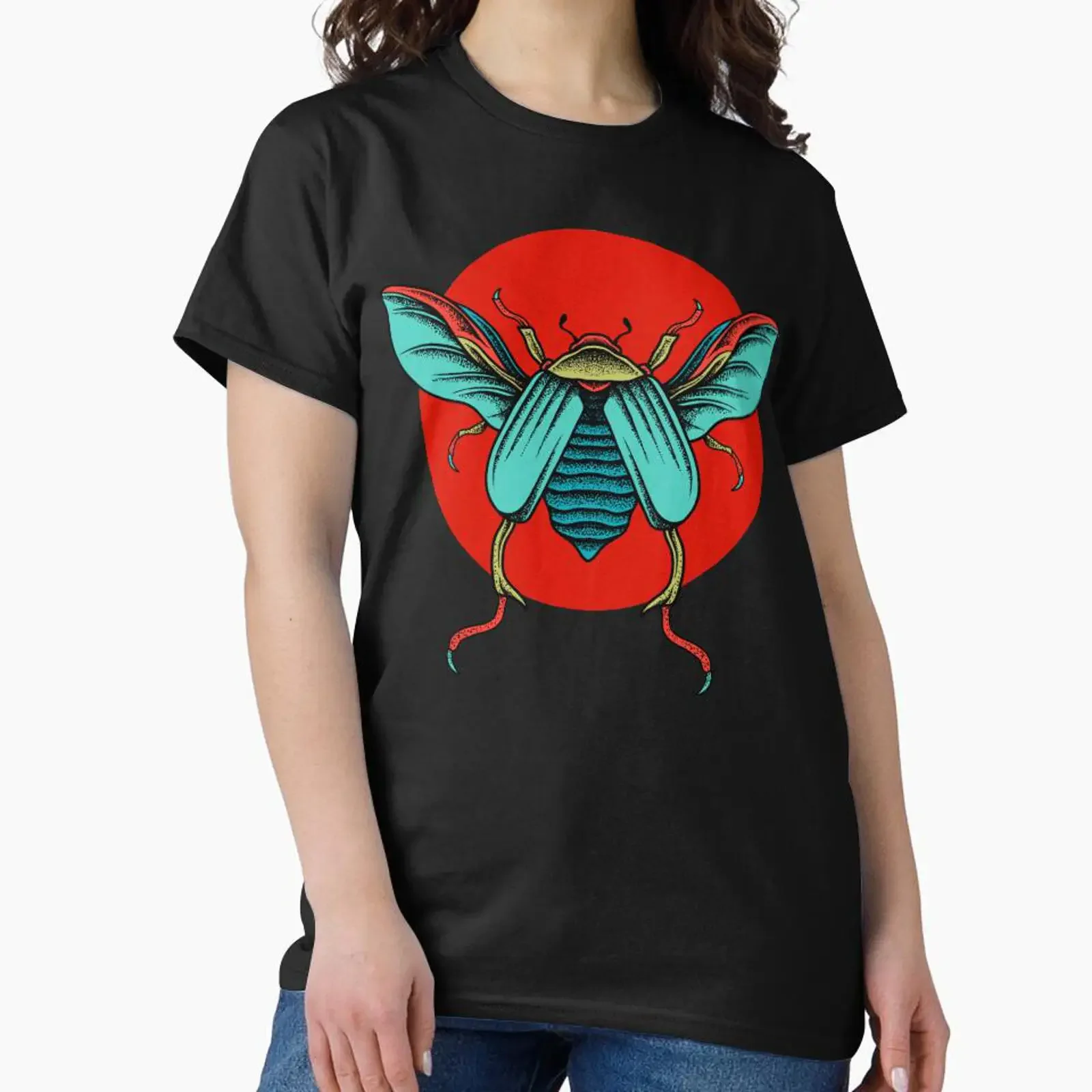 Insect 3 designed and sold by Tuyeproject vintage Washed homme Casual Slightly Unisex graphic streetwear Breathable