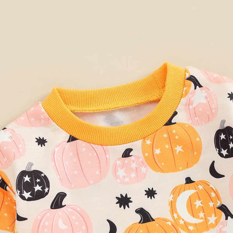 Halloween Costume  Adorable Ghost Print Long Sleeve Romper with Snap Closure Unisex Baby Toddler Jumpsuit for Fall