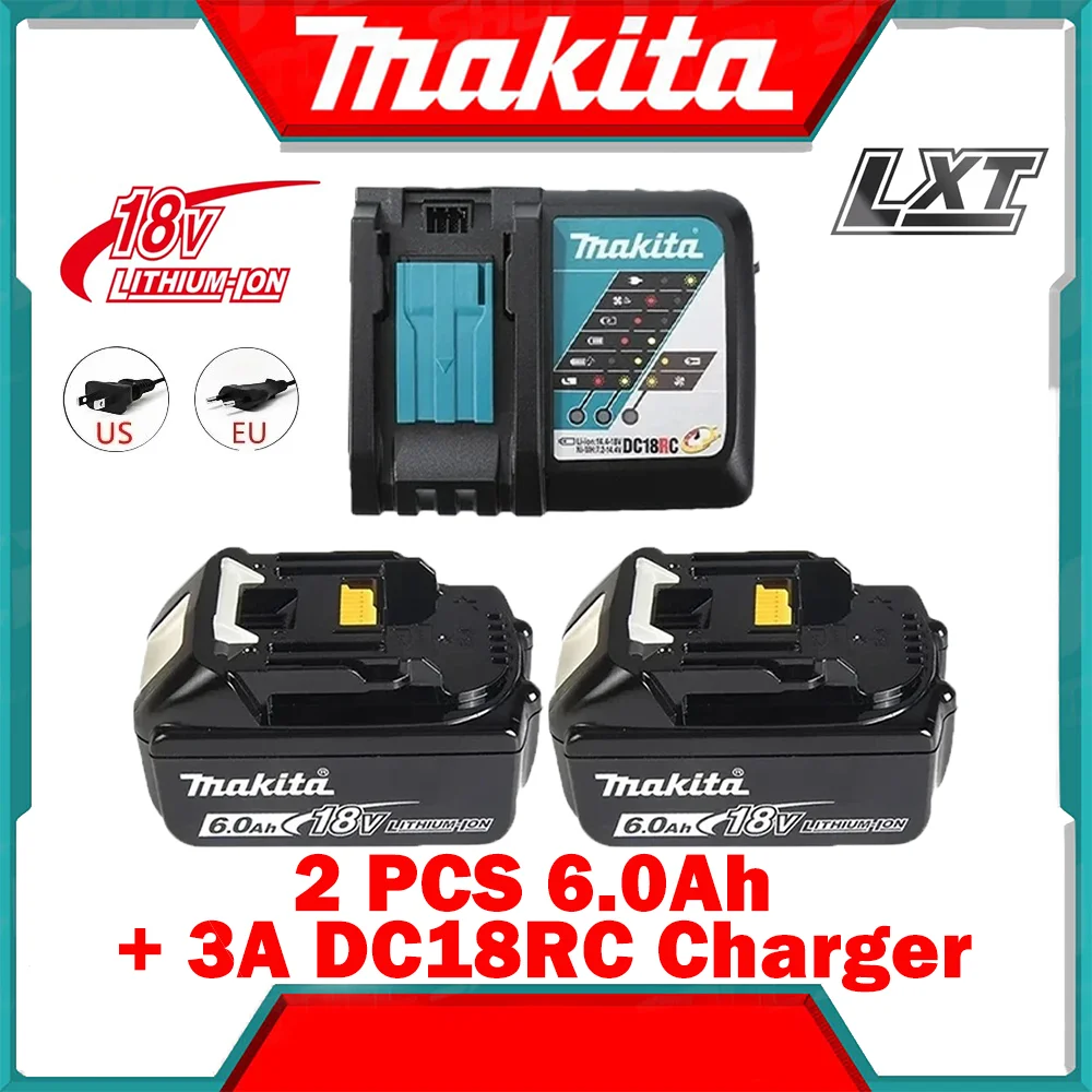 

Genuine Makita 18V Battery 6Ah BL1850B Li-ion Replacement Battery BL1850 BL1860B BL1860 BL1840B BL1830B BL1830 LXT-400 RU
