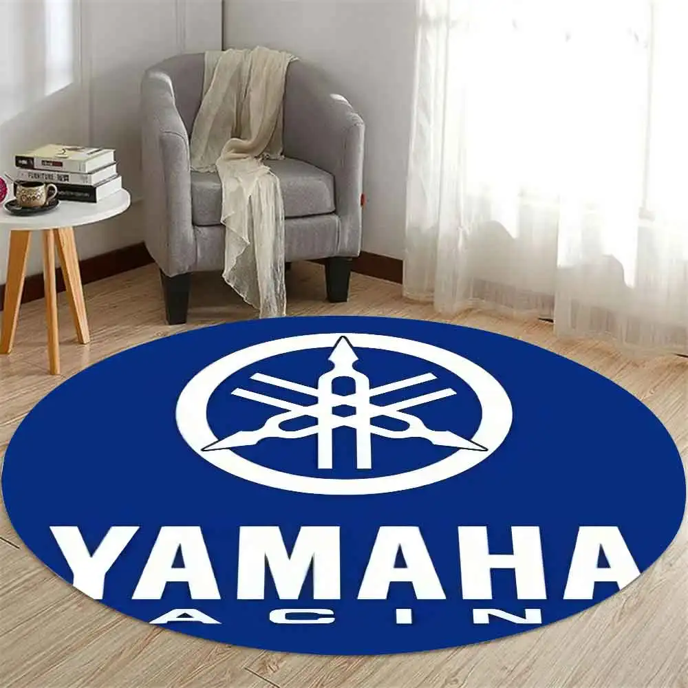 HD Printed Round Carpet for Living Room Bedroom Kitchene Rugs Mats Flannel Anti-Slip Rug Decoration Gift Y-YAMAHAs