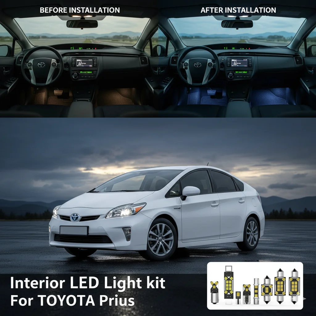 For TOYOTA Prius NHW11 ZVW30/40 ZVW50/51/55 2001 2005 2010 2013 2018 2020 Car Interior Light LED Kit White Canbus