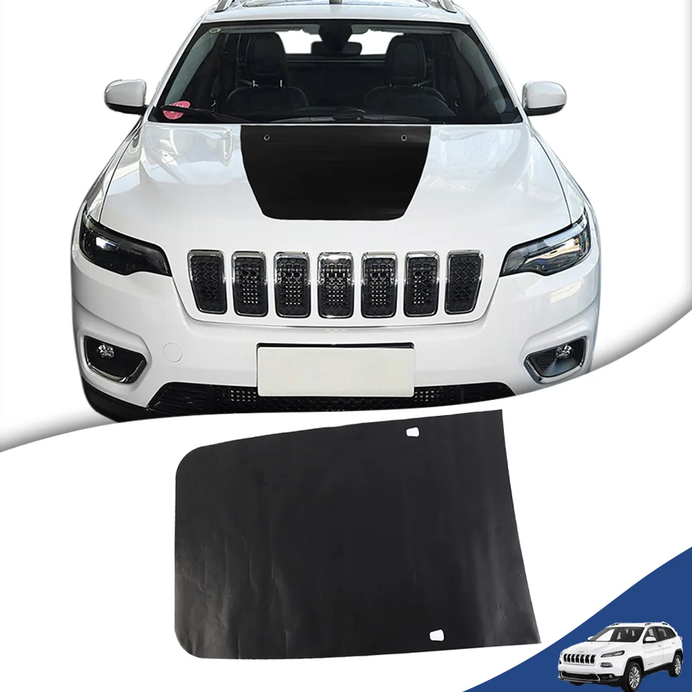 Car Front Engine Hood Decoration Stickers Trim Hood Bonnet Vinyl Decal for Jeep Cherokee 2014-2023 Auto Exterior Accessories PVC
