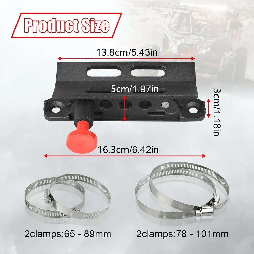 2Pcs Quick Release Mount Bracket Aluminum Adjustable Holder for Wrangler JK JL JT TJ UTV ATV Polaris RZR