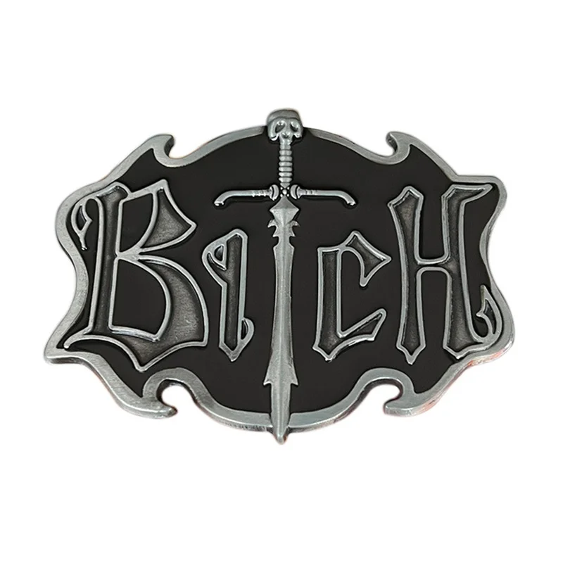 

Zinc alloy punishment sword belt buckle in western style