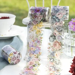 50mm*2m PET four seasons plant and flower tape landscaping handbook DIY decoration Adhesive Stickers Journal notebook