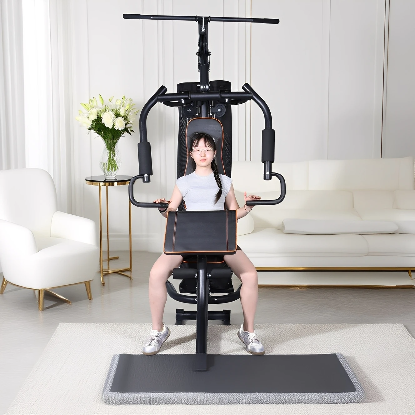 Fitness Equipment Fitness Smith Machine Gym Bench Abdominal Muscle Training Equipment Household 8-in-1 Gym Household Machine