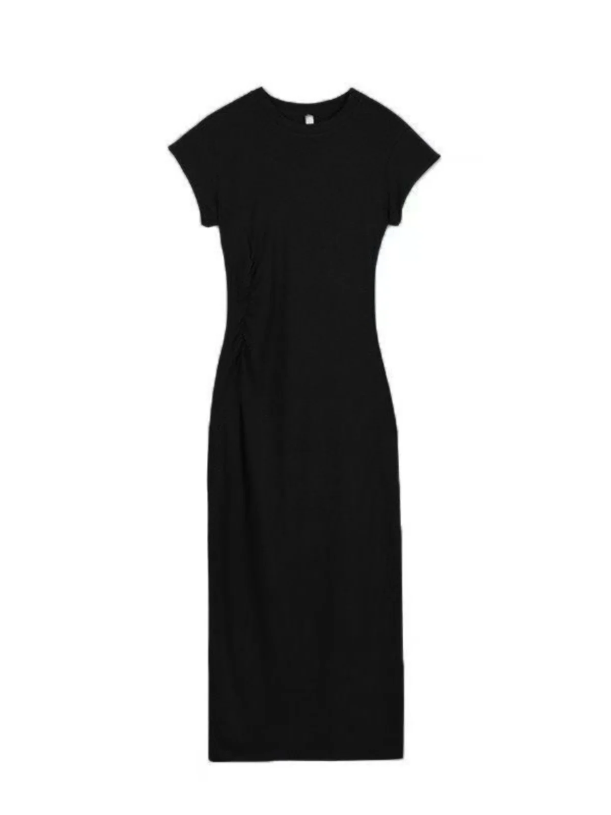 T-shirt plié amincissant d'été pour femmes, jupe dr taille haute, ligne a, dr ort Sve, rond Ne, Fiber de Polyester fine