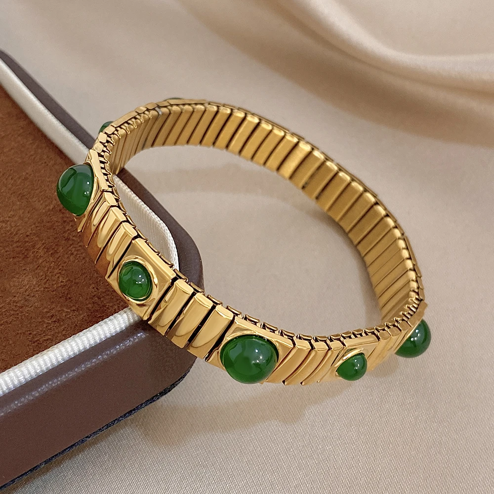 

Freetry Minimalist Strap Elastic Stainless Steel Bangle for Women Waterproof Adjustable Spring Bracelet Daily Jewelry Accessorie