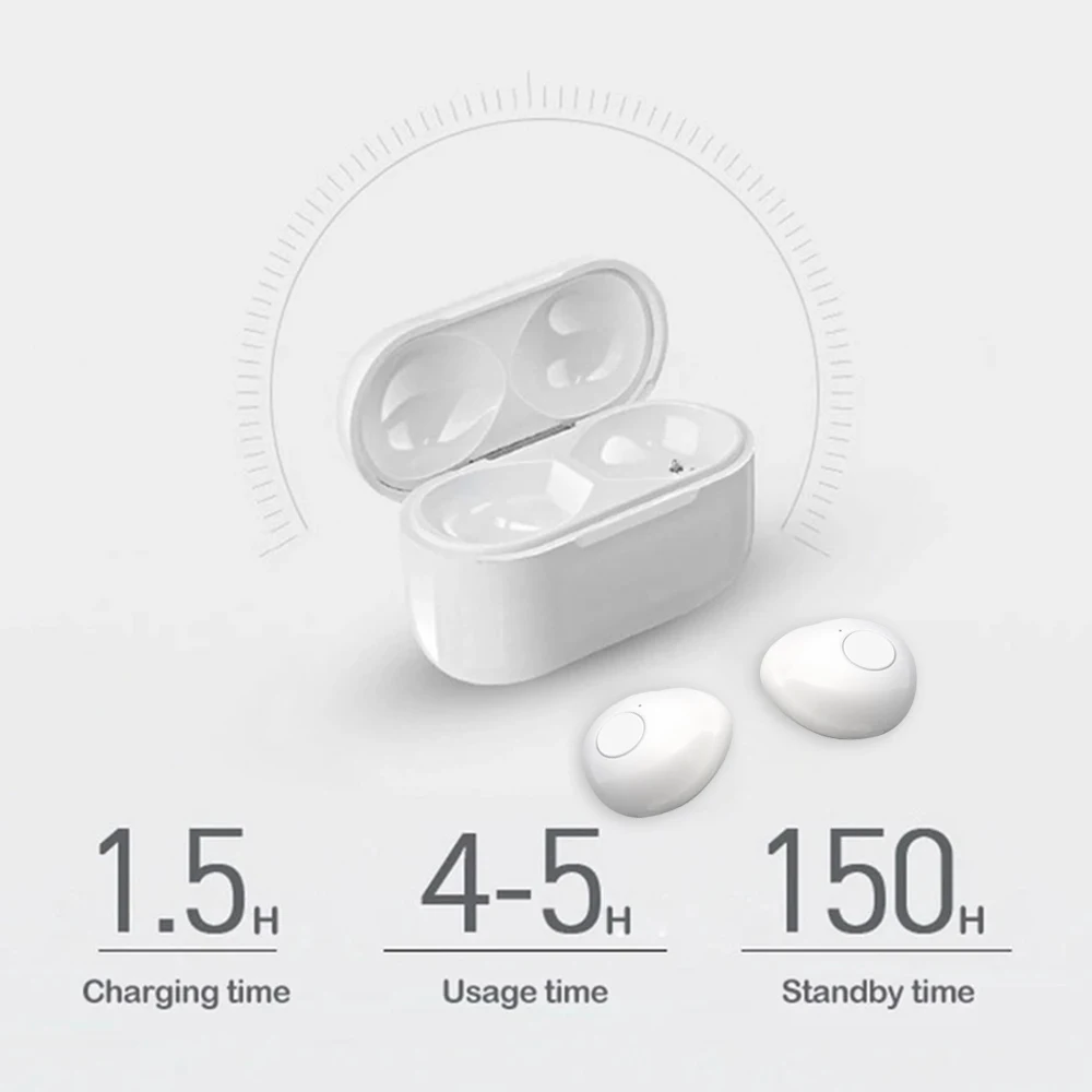 2025 New Mini Invisible Headphones TWS Bluetooth 5.3 Earphones Wireless Heasets HIFI Stereo Noise Reduction Earbuds For iphone