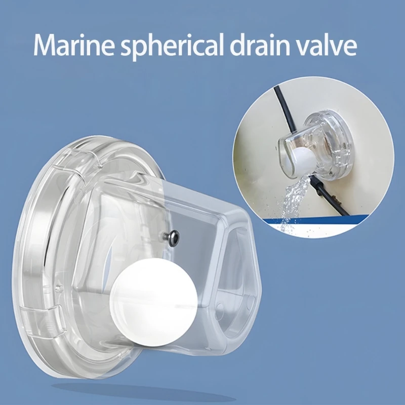 

D0UC Replacement Bailing Scuppers Boat Bailing Ball Scupper Valves Marine Valves Ball Drain Plug Easy Installation