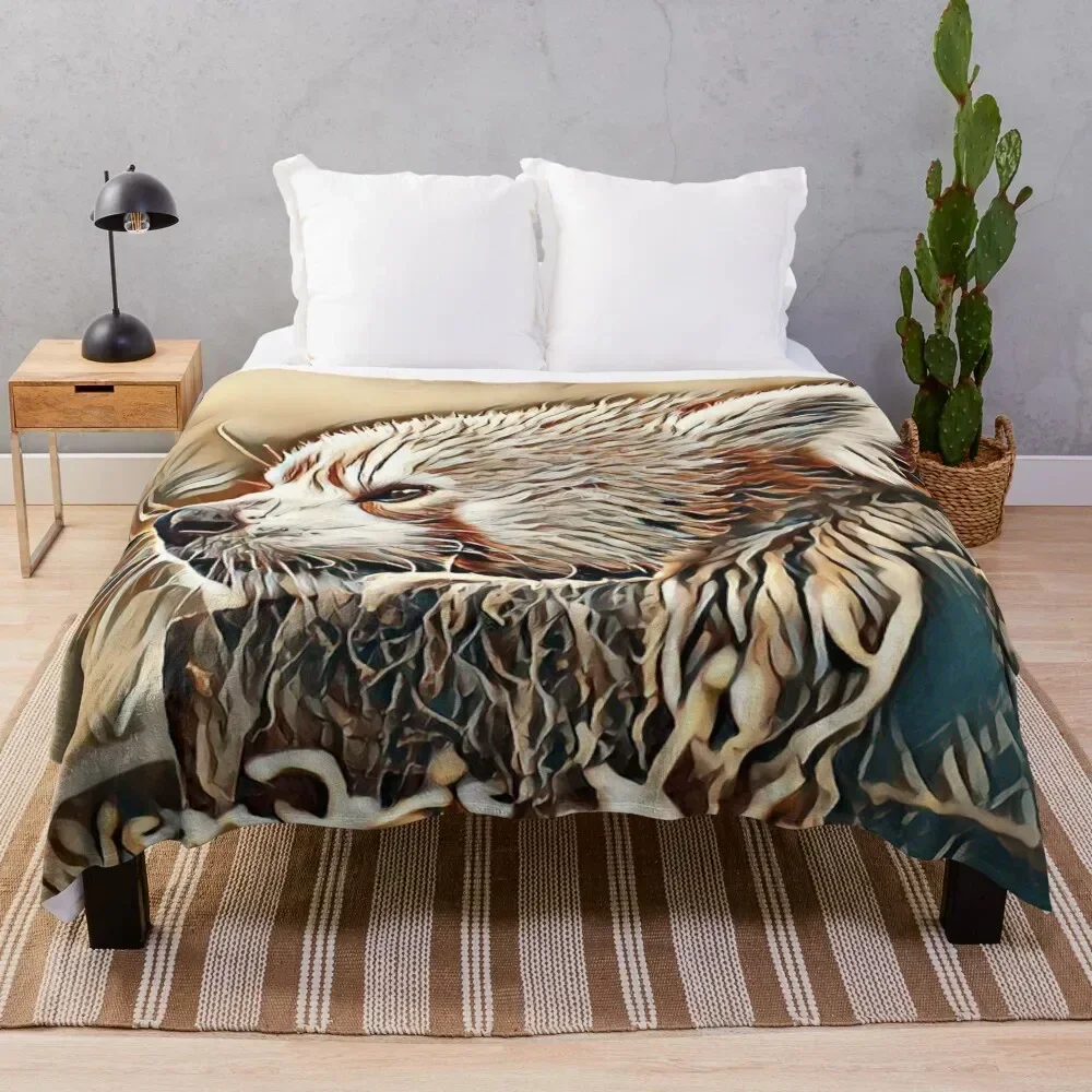 

Resting Red Panda Throw Blanket Elegant Warm Throw Blanket for Hotel Home
