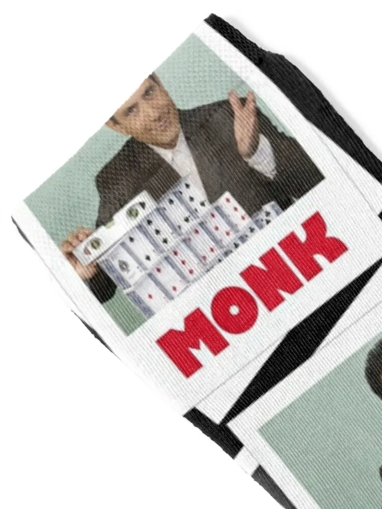 Adrian Monk tv show Monk collage black Socks valentine gift ideas Rugby designer kawaii Socks For Women Men's