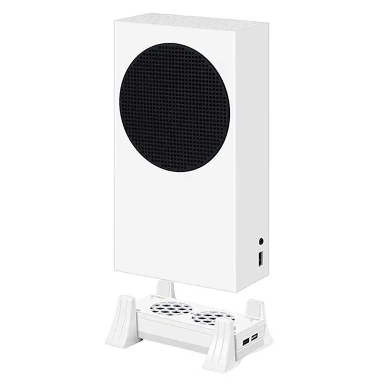 [ABJZ] Vertical Stand with Dual Cooling Fans for Xbox Series S Console 3 Gear Adjustment Holder with Color Light