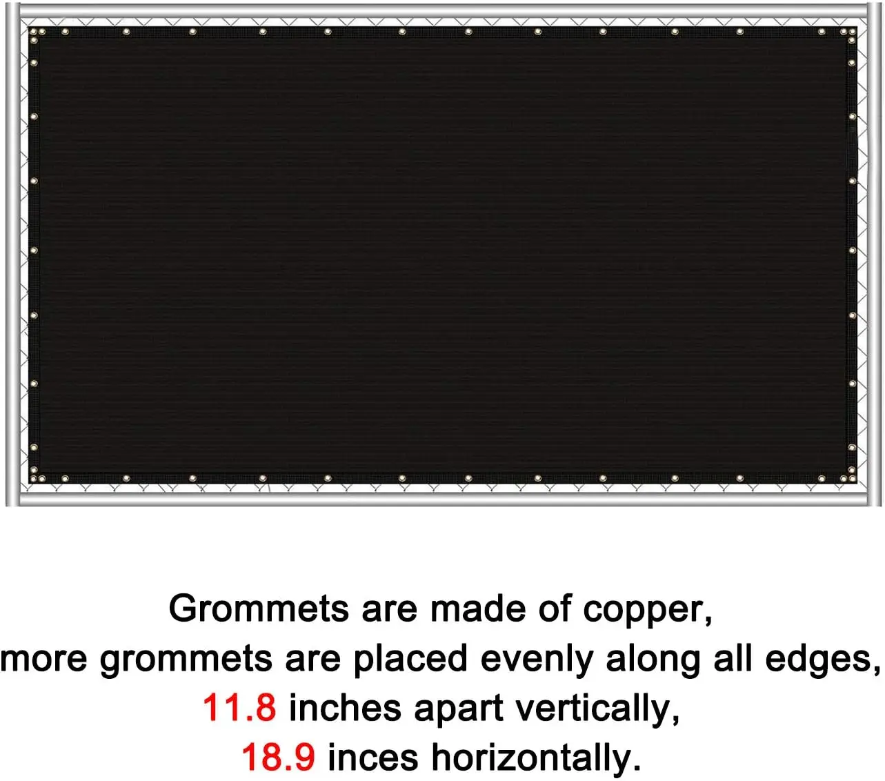 5x50ft Heavy Duty Privacy Fence Screen Mesh Shade Net Cover for Garden Yard Backyard Black