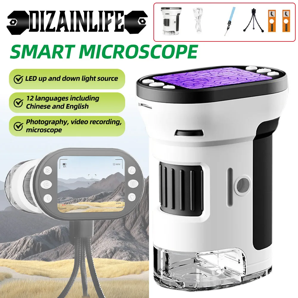 1000X Handheld Microscope for Kids 4K 2.0