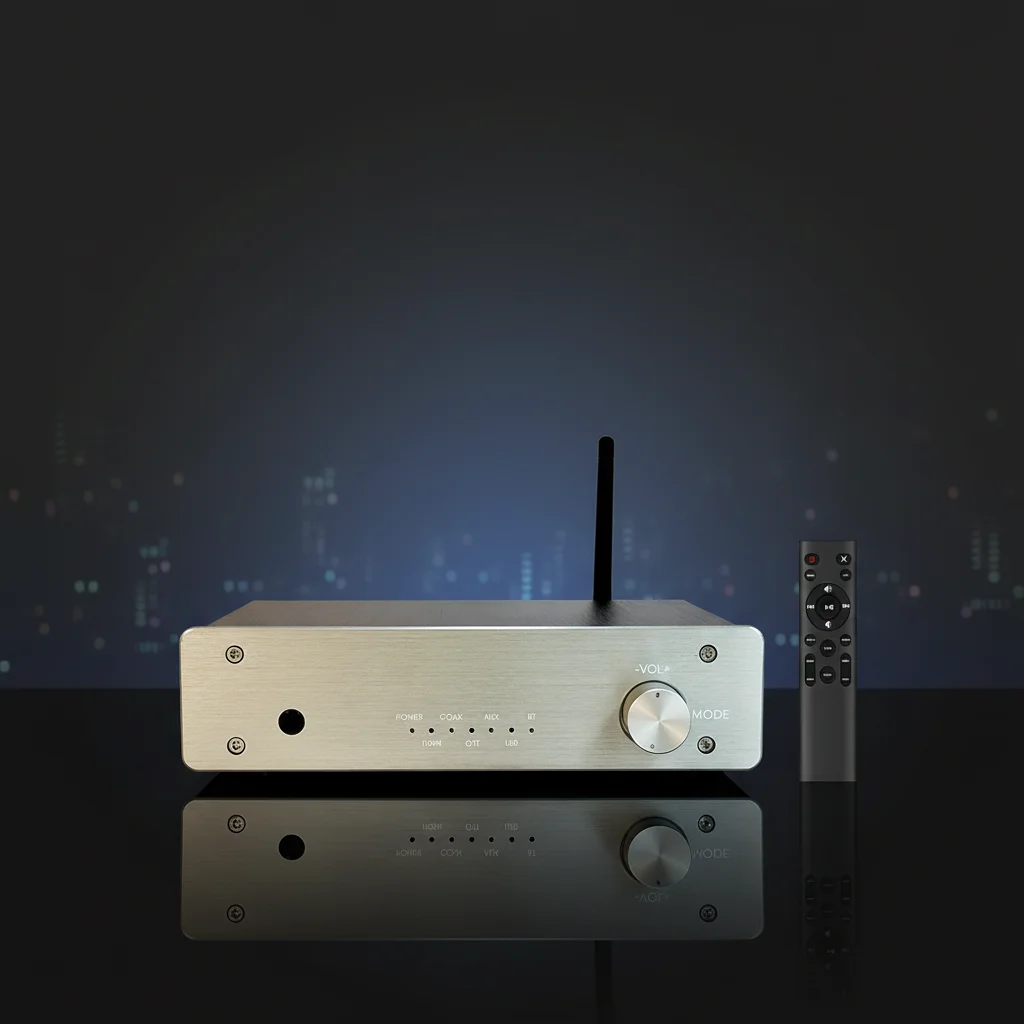 Sounderlink Hi-Fi 2.1CH Digital Power Amplifier with HDMI (ARC) & DSP Optical, Coaxial, RCA/USB Inputs – 200W Total Output