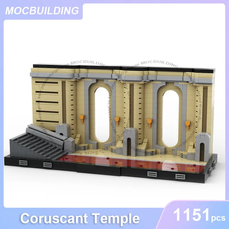 

MOC Building Blocks Coruscant Temple Diorama DIY Assemble Bricks Creative Educational Collection Display Toys Gifts 1151PCS