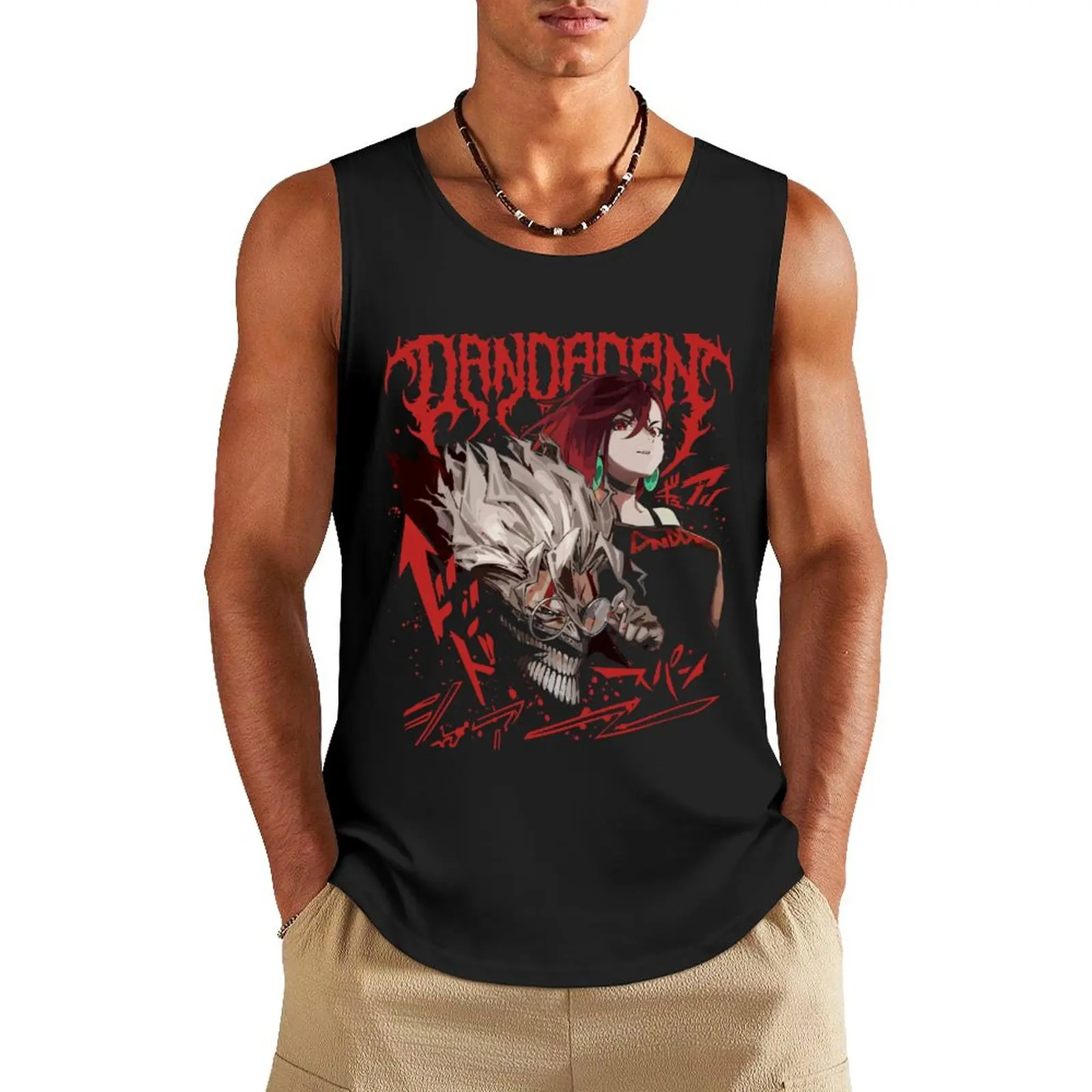 

Dandadan Heavy Metal Dark Art Tank Top Men's clothes Japanese t-shirt Men's t-shirts