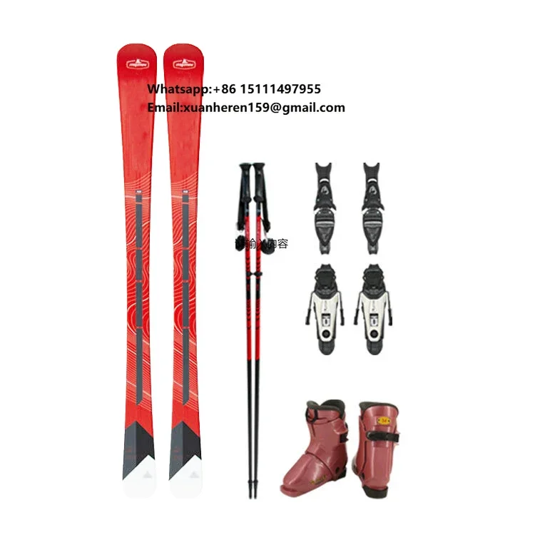 Exclusive China Factory Custom Adult Poplar Wood Core Piste Ski High Performance Snowboards Skis Equipment for Resort Skiing