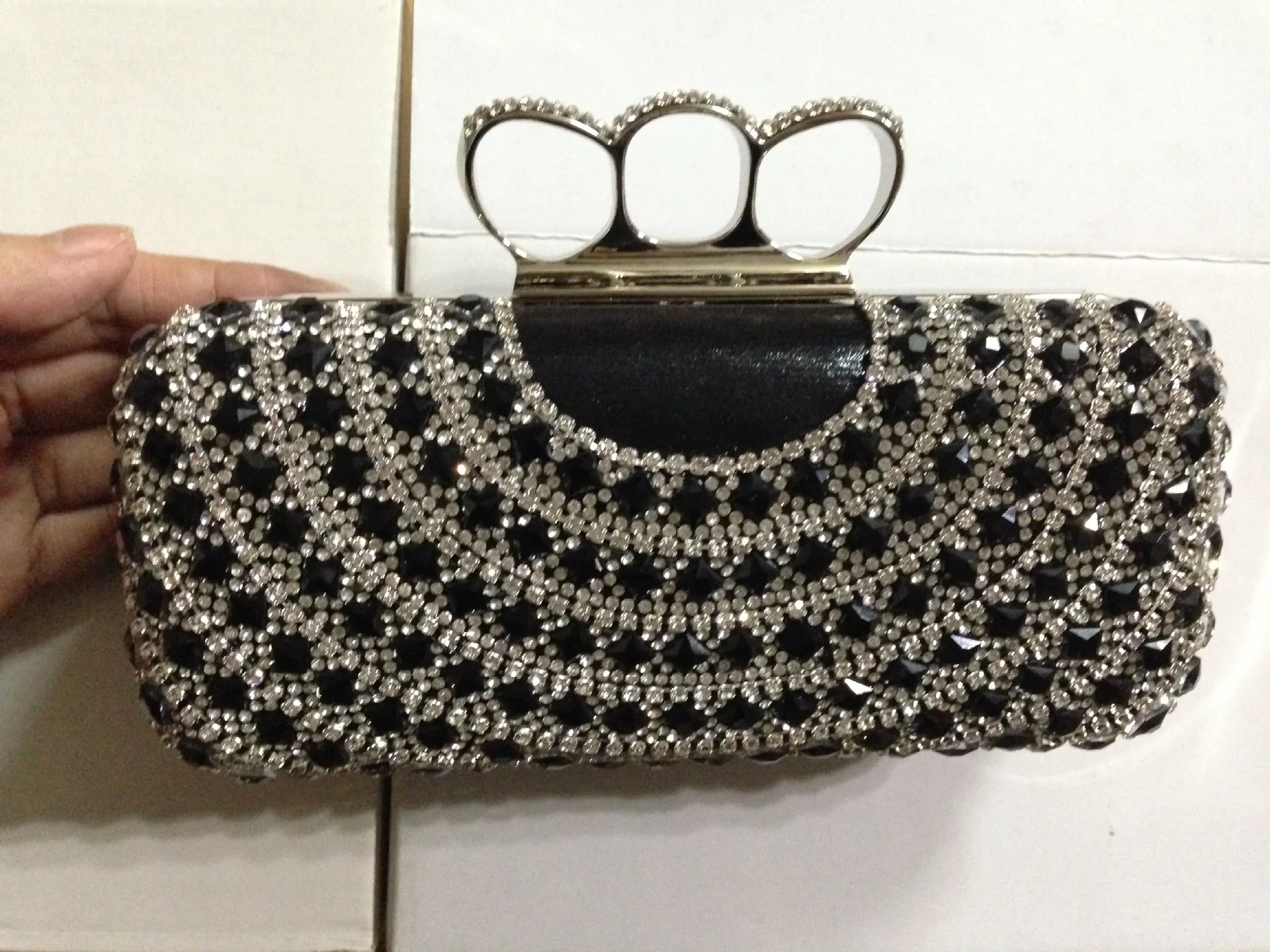 Clutch Shoulder Strap Diamond Dinner Bag Ring Head Banquet Cartera De Fiestas Elegantes High-End Ladies' Banquet Handbag Wedding