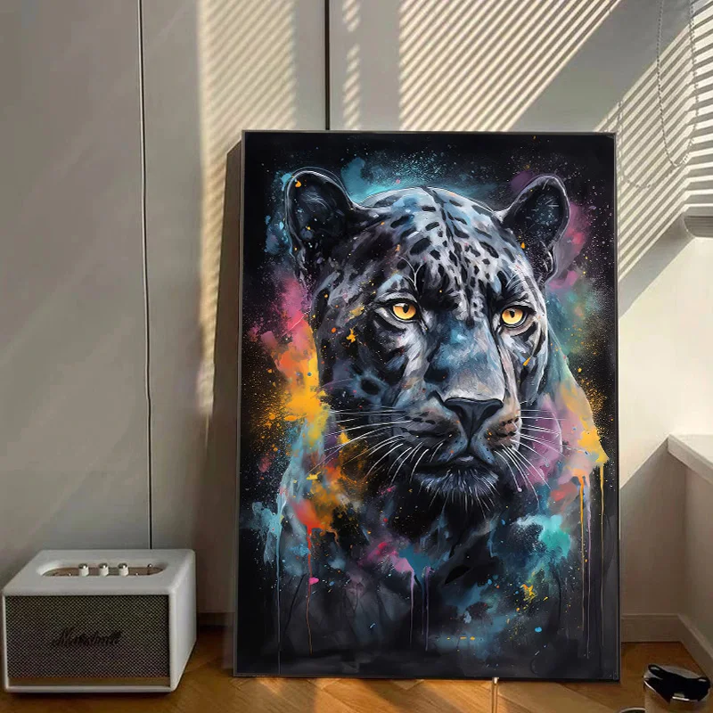 Lion Tiger Animal Portrait Poster Monkey Giraffe Canvas Painting Abstract Graffiti Wall Art Picture Living Room Decor