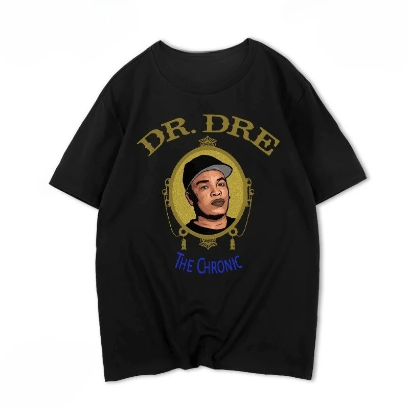 

The Short-sleeved T-shirt Is A Men's Fashion Brand's Versatile Cotton Piece Featuring A Print Design By American Rapper Dr. Dre.
