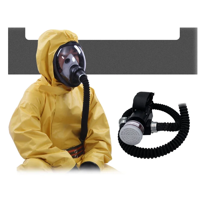 Electric Constant Flow Supplied Air Fed System Respirator Full Gas Mask Work Safety Spray Paint Chemical Pesticide Protection