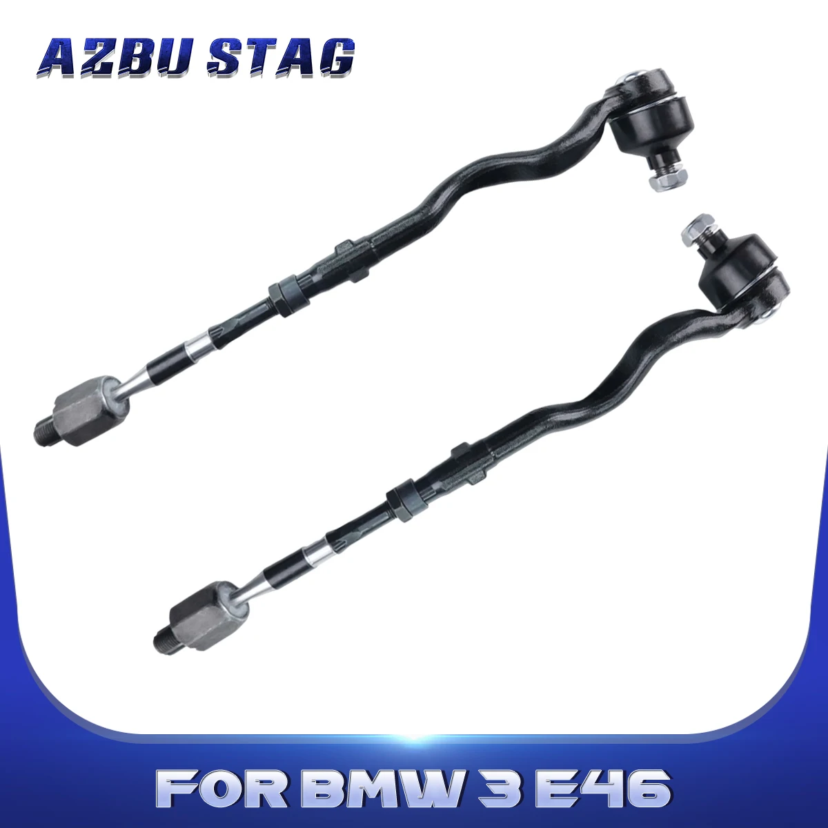 AzbuStag 2Pcs Tie Rod Suspension Kit for BMW 3 E46 320i 323Ci 323i 325Ci 325i 328Ci 328i 330Ci 330i Z4 1999 2000 2001 2002-2008