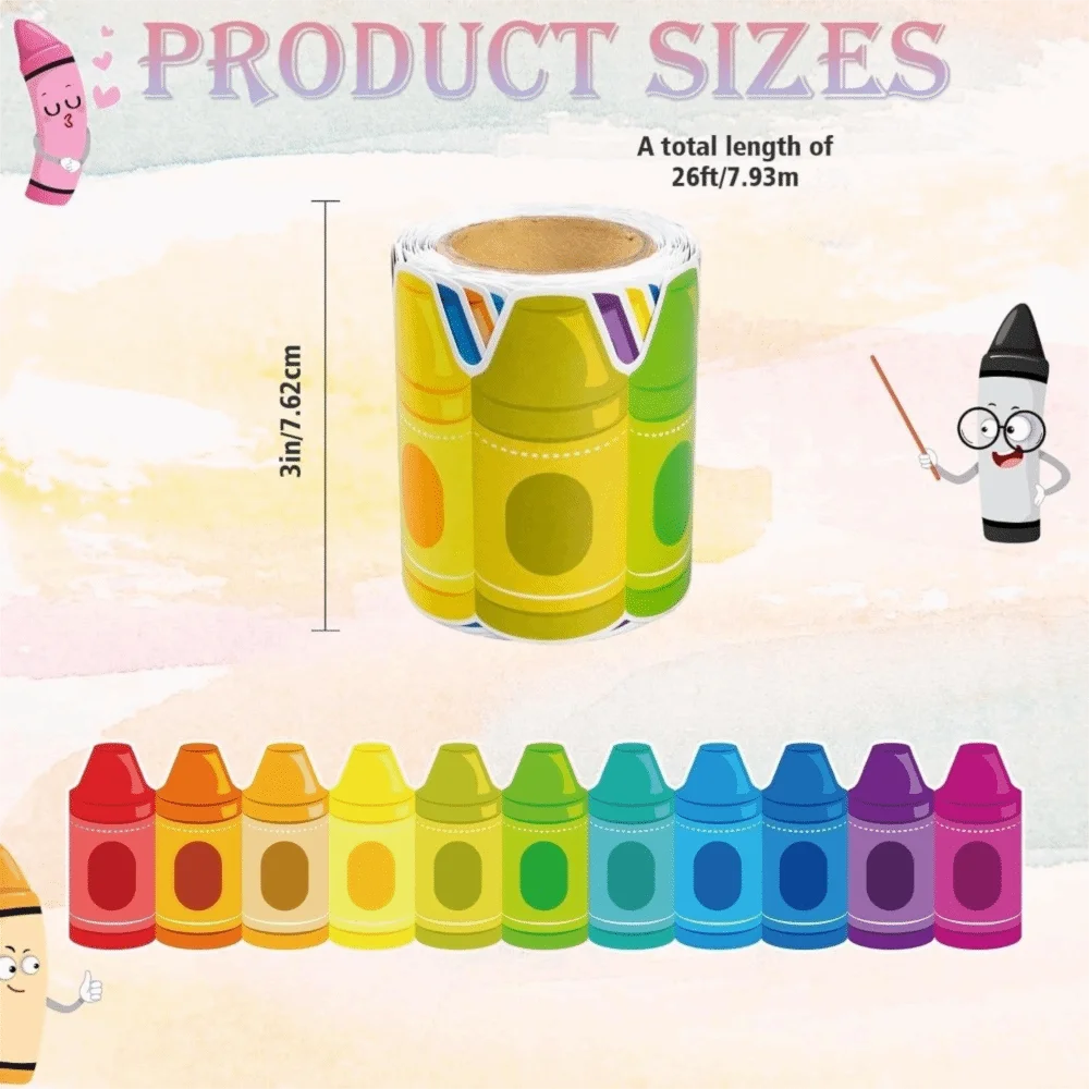 1 لفة ذاتية اللصق السبورة لوحة الإعلانات الحدود ورقة 3 بوصة الحدود الفصول الدراسية الديكورات DIY بها بنفسك ملصقات الزخرفية الحرف اليدوية