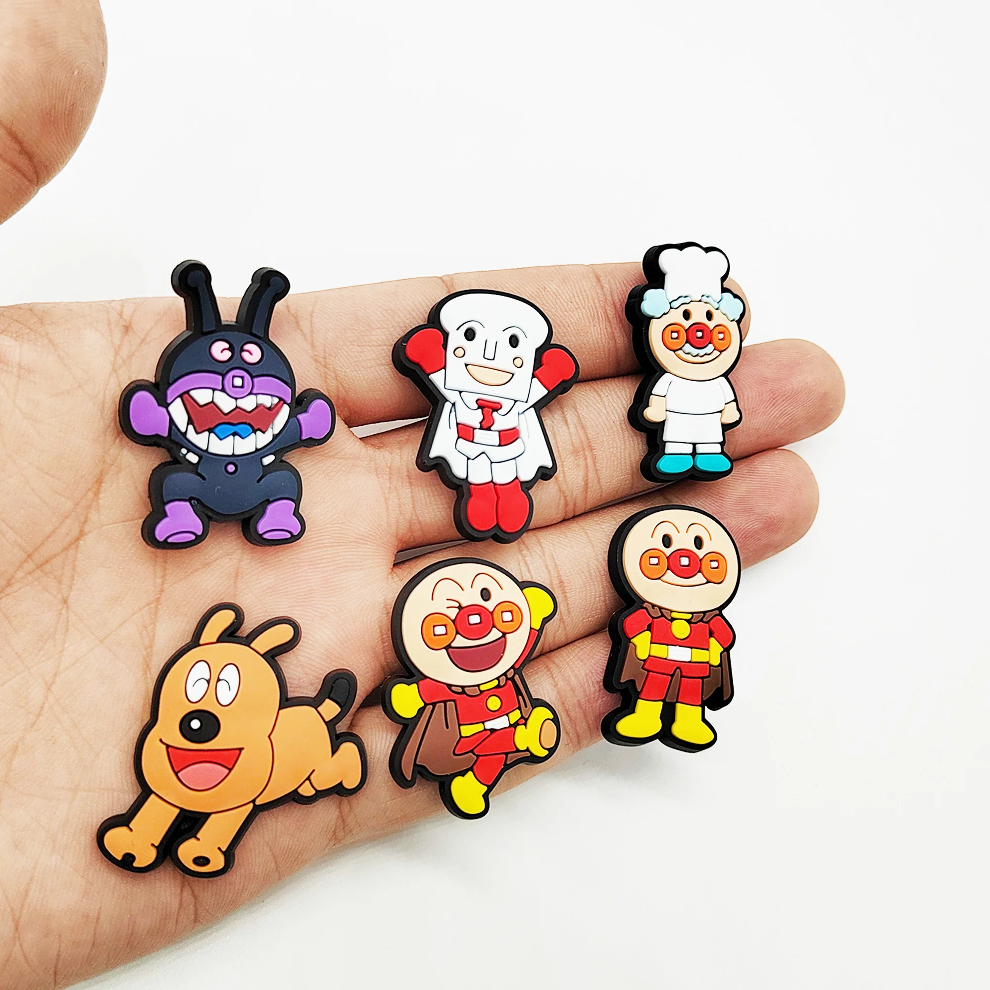 MINISO 1-100PCS Breadman Cartoon Shoe Charms Garden Shoe Accessories Buckle Fit Clogs Decaration Sandals Decorate Men Women Gift