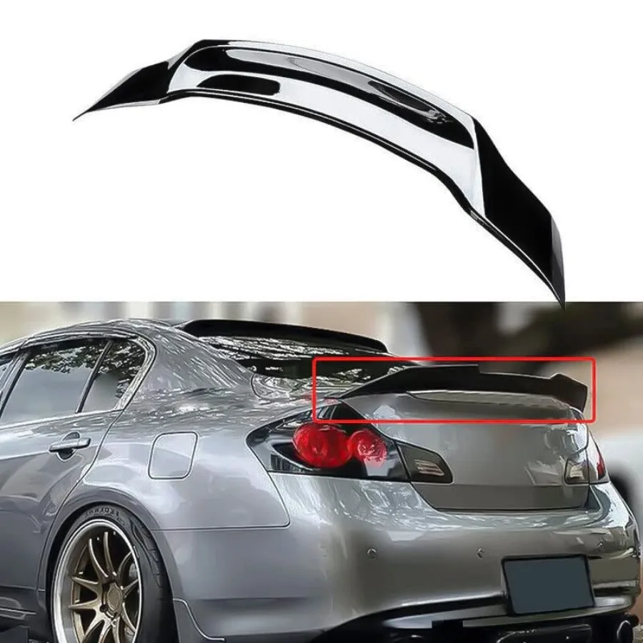 

Подходит для Infiniti G37 G35 Q40 2007-2015, глянцевый черный HIGHKICK, стиль, спойлер в виде утконоса, крыло для улучшенной аэродинамической производительности