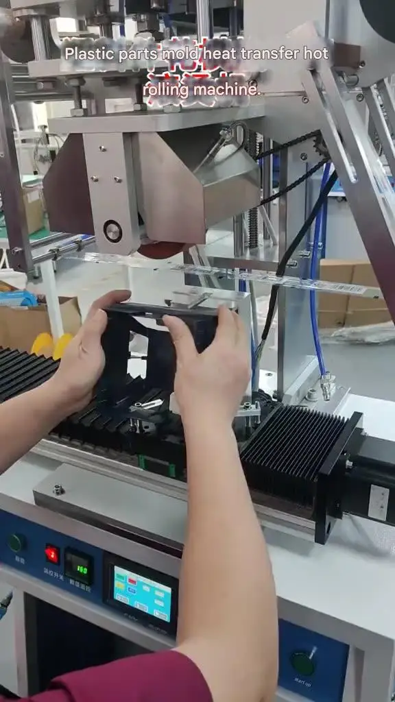 Pneumatic Digital Heat Hot Foil Stamping Machine for Gift Bag Cosmetic Box PP Material Curved Surface Flower Film for Coding