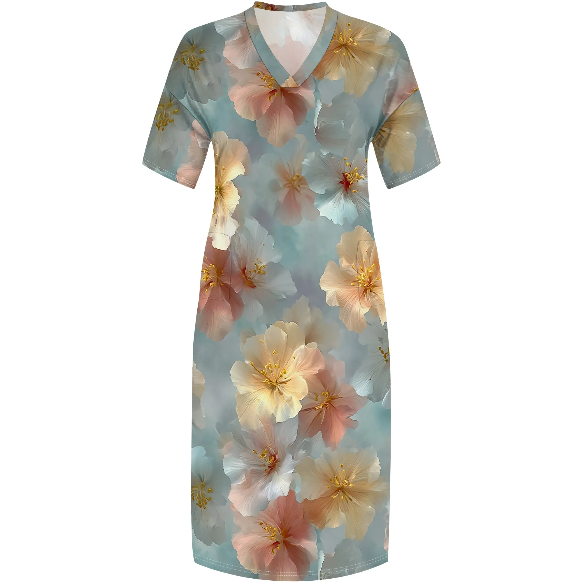 Рисунок 5 - Мягкое платье-кафтан с цветочным