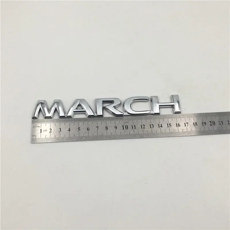 For March Emblem Rear Trunk Tail Logo Letters Decals