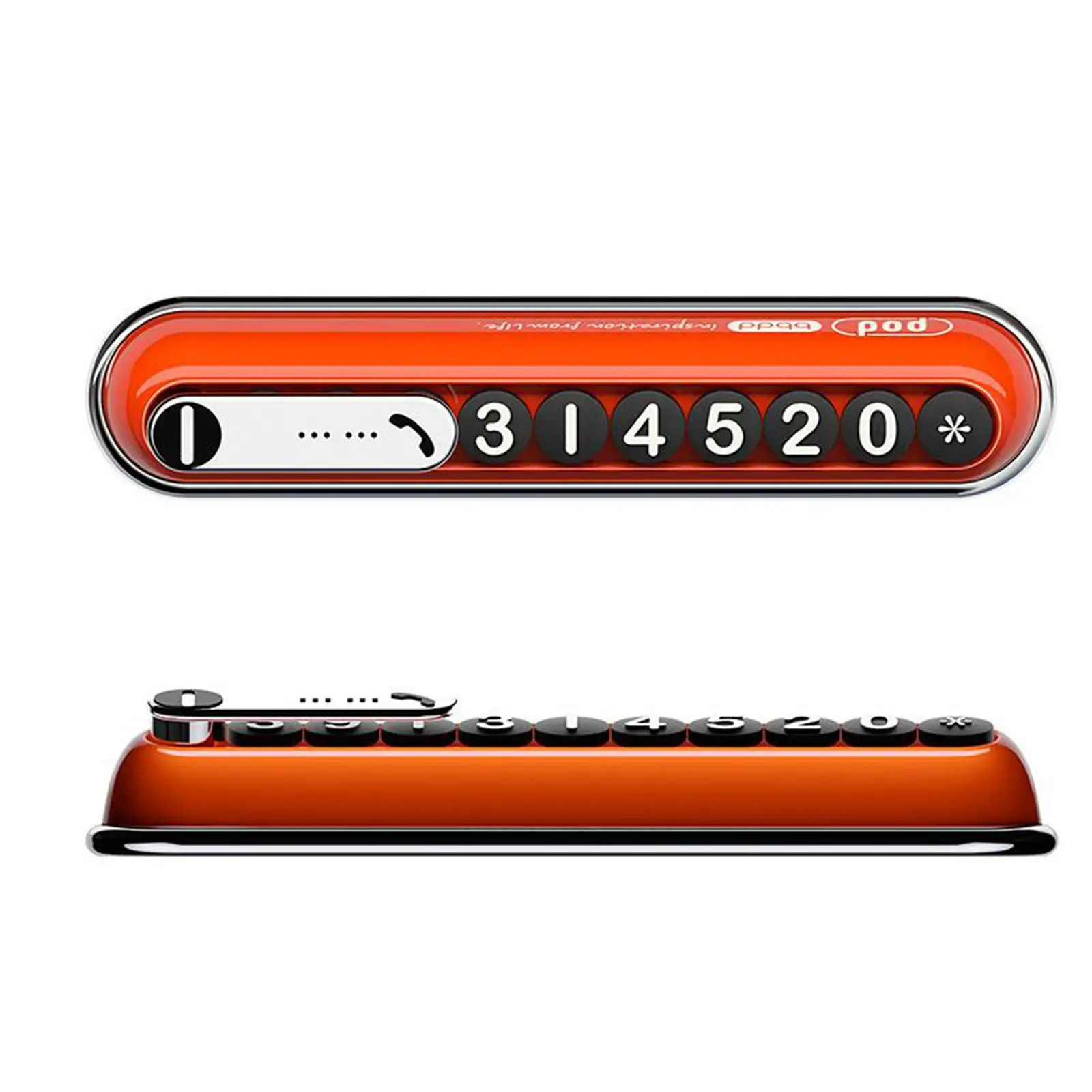 Car Temporary Parking Card Temporary Stop Sign Phone Number Plate Red