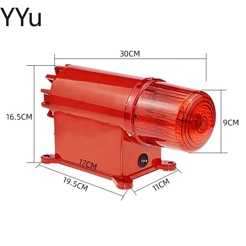 for Industrial AC Sound and Light Alarm Emergency Siren with Strobe Light Eye-catching Warning Lights Sounder Safety Alert