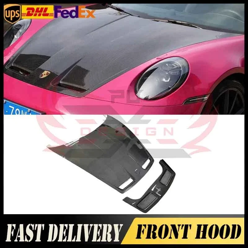 

For Porsche 911 992 GT3 Style Front Hood Bonnet Panel (Dry Carbon Fiber) Oem