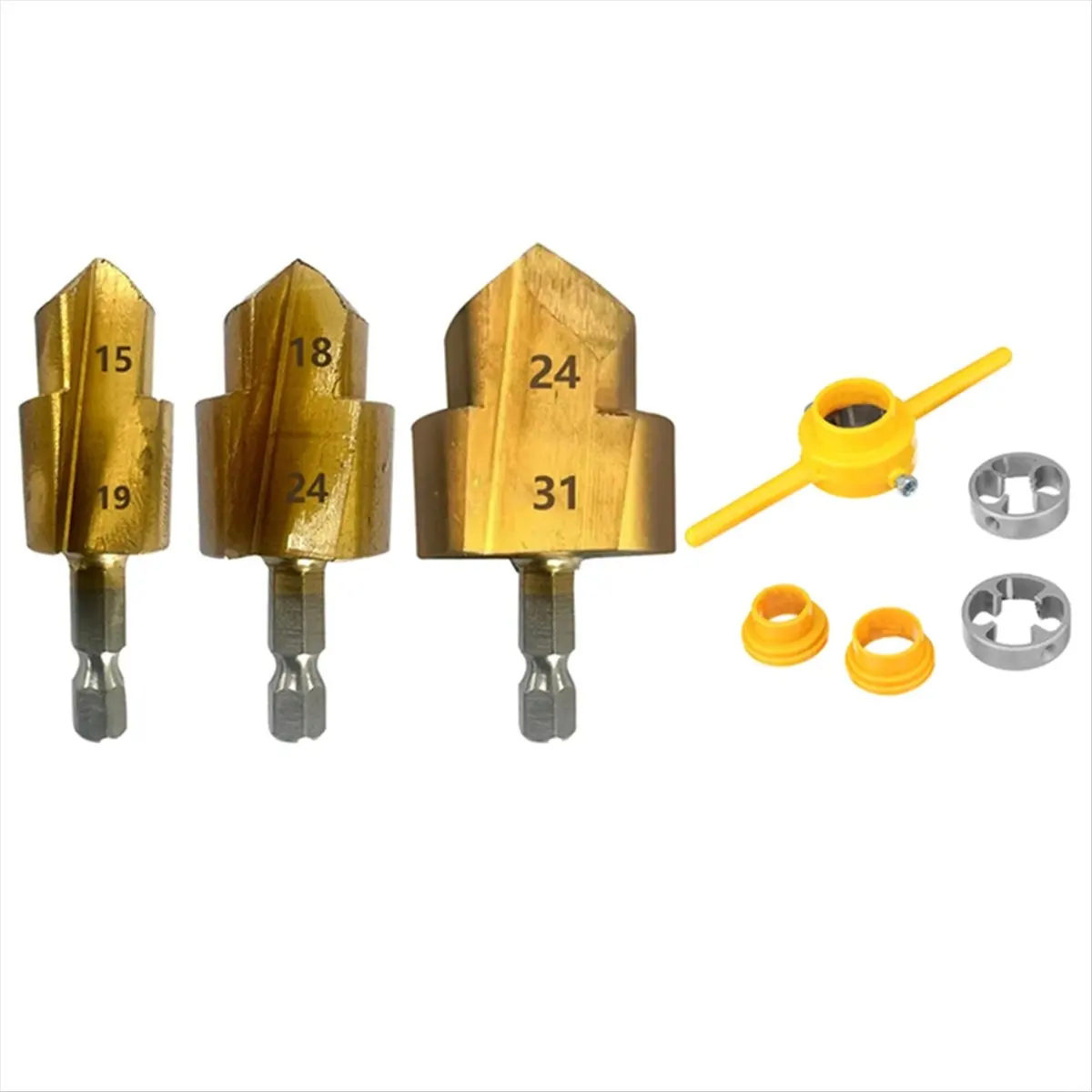 【Multifunctional】 Water Pipe Expansion Drill Wrench Set Hole Expanding Tools Plastic Pipe Lifting Drill Bits Water Pipe Drilling