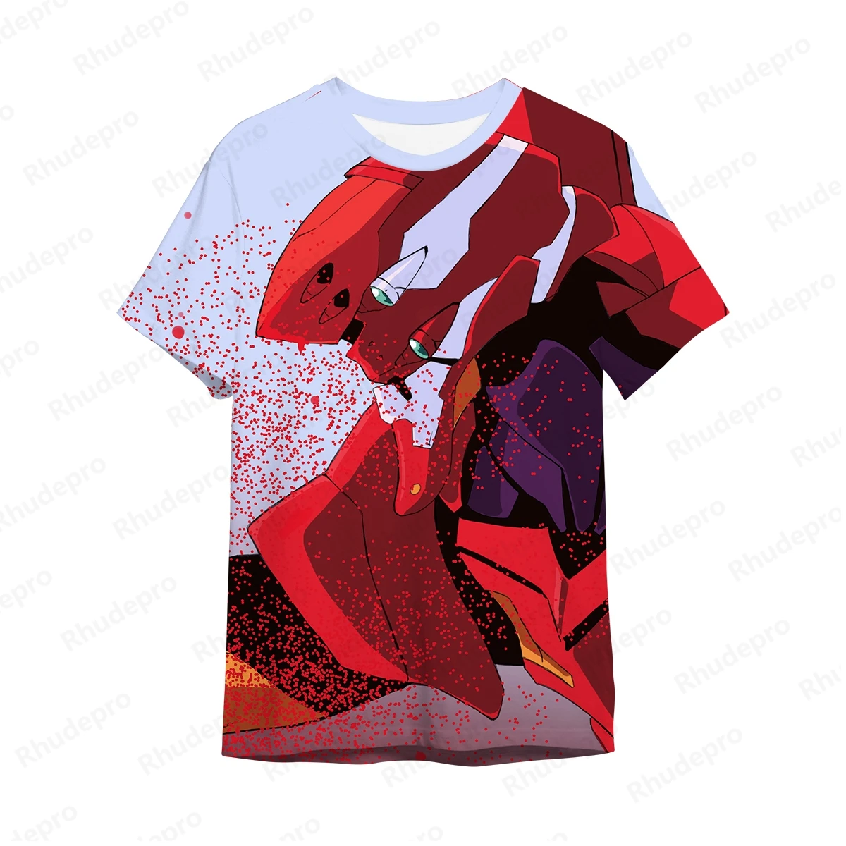 2024 Tops Neon Genesis Evangelion Fashion Y2k Clothes Short Sleeve Clothing Men\'s T-shirt New Gift Trend T-shirts High Quality