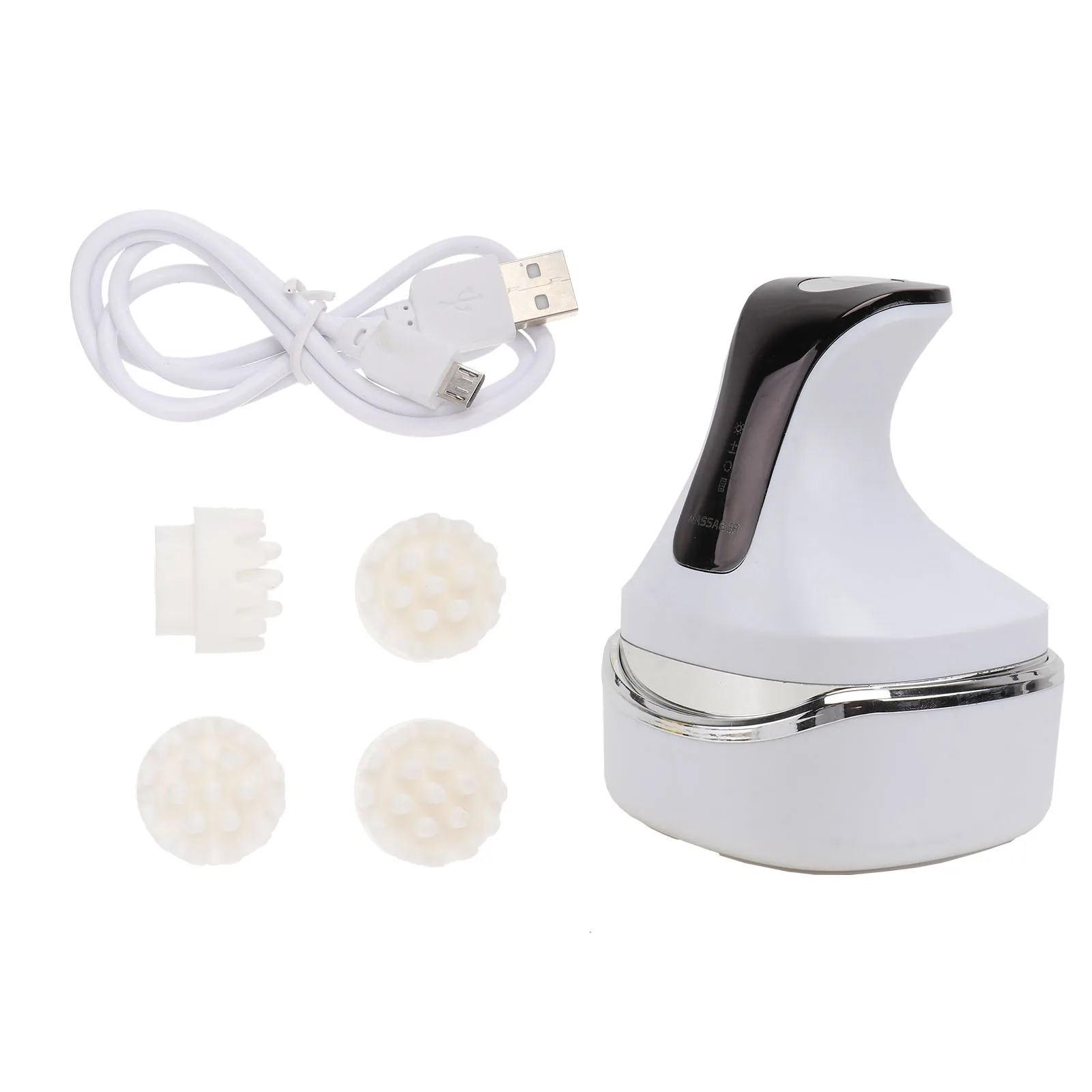 

Curved Handle Head Massager Waterproof Rechargeable Claw Scalp Deep Tissue Kneading Portable Lightweight Detachable Massage