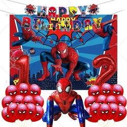 Palloncini per feste Spiderman Set tema supereroe Ballon in lattice decorazioni per feste di compleanno per bambini palloncino Baby Shower Air Globos