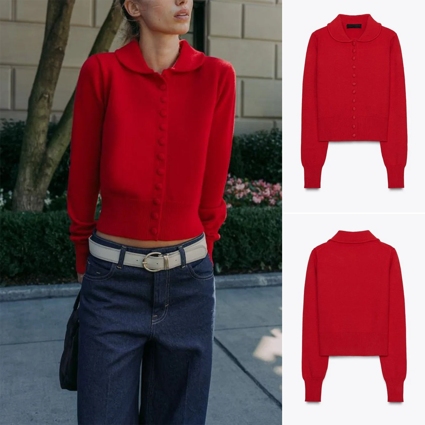 

Новое осеннее поступление, женское длинное вязаное пальто све, украшение с кукольным воротником, праздничное ультрамягкое полиэфирное волокно