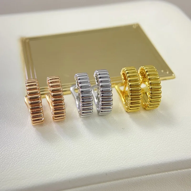 

Серьги-кольца из стерлингового серебра 925 пробы с золотым покрытием 18 карат для женщин, ювелирные изделия